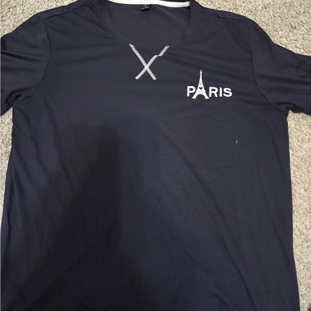 Navy Blue Paris Men's Shirt
